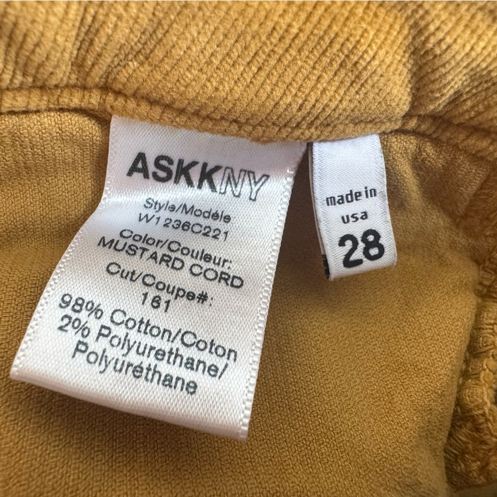ASKK NY Mustard Wide Leg Brighton Corduroy Pants - Picture 6 of 12